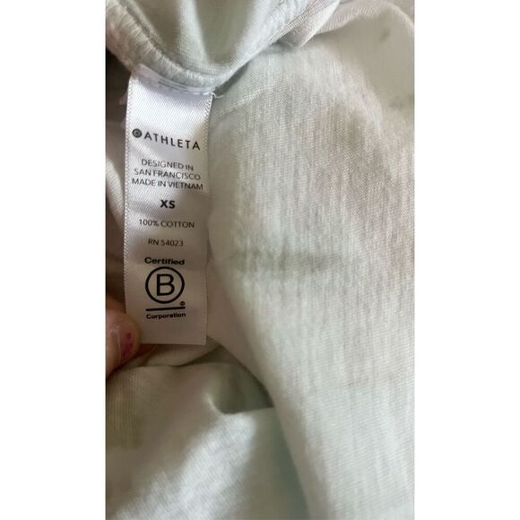 Athleta White Tie Dye Short Sleeve Athletic T-Shirt XS - Picture 5 of 5